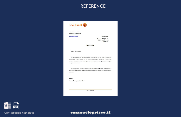 stile verificato Modello di riferimento per la chiusura della Lituania Swedbank
